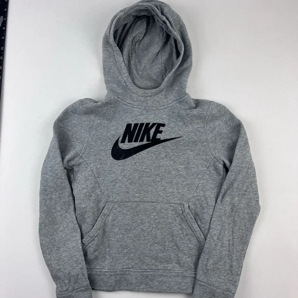 Nike Hoodie Bundle Set Youth Small YS Boys Sweatshirt Lot 2 Pullover Black Gray